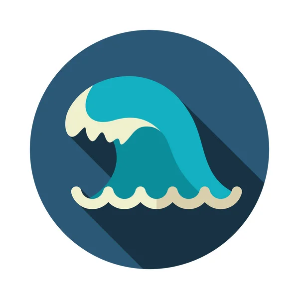Ocean wave ikona. V létě. Dovolená — Stockový vektor