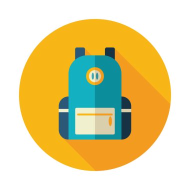 Sırt çantası simgesi. Seyahat. Yaz. Tatil