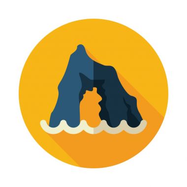 Deniz simgesi kayalarda. Yaz. Tatil