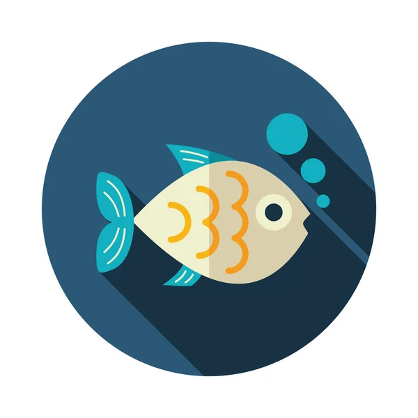 Fish icon. Summer. Vacation — Stock Vector