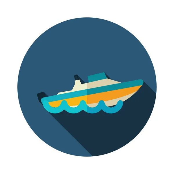 Speed boat icon. Summer. Vacation — Stock Vector