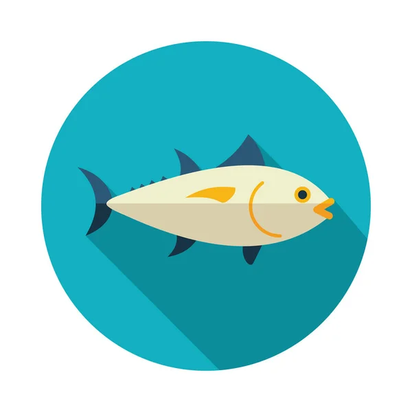 Ícone de atum. A pescar. Férias — Vetor de Stock