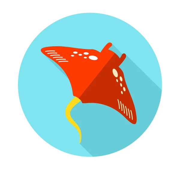 Icono de pez rampa. Verano. Vacaciones — Vector de stock