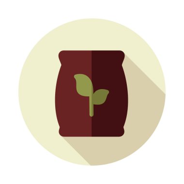 Gübre düz vektör simgesi