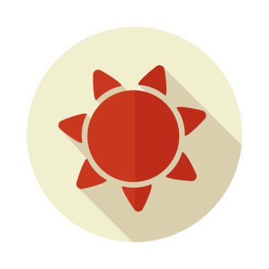 güneş düz vektör simgesi