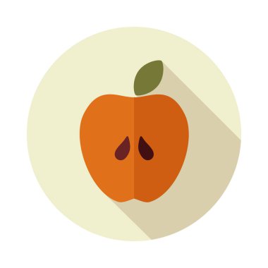 Apple Düz Vektör Simgesi