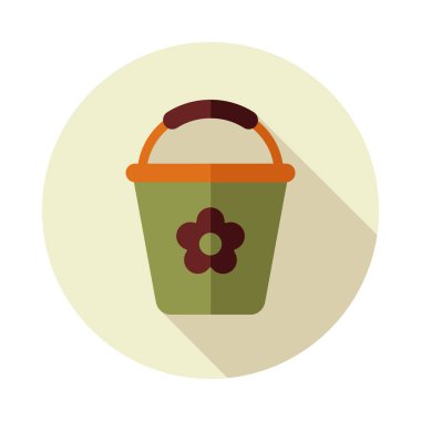 Kova düz vektör simgesi