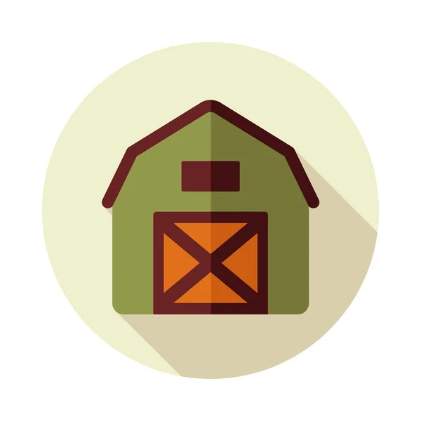 Barn house flat vector icon — Stock Vector