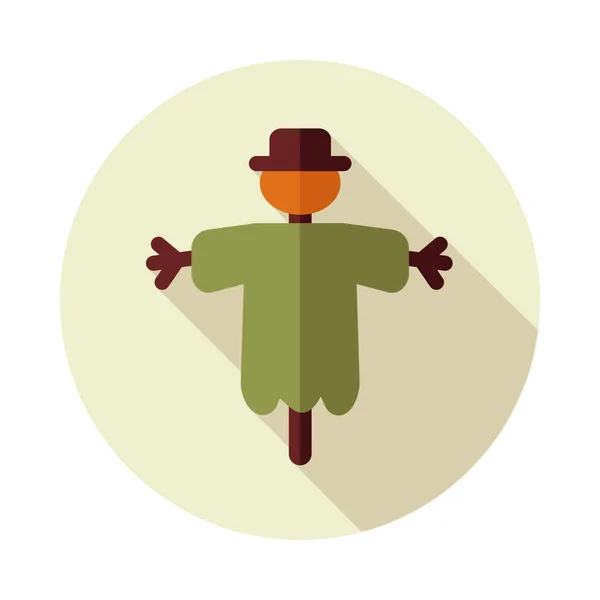 Scarecrow flat vector icon — Stock Vector