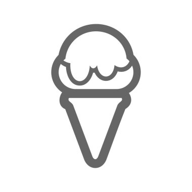 Dondurma anahat simgesi. Yaz. Tatil