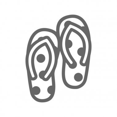 Flip flop anahat simgesi. Yaz. Tatil