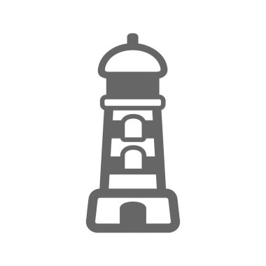 Deniz feneri anahat simgesi. Yaz. Tatil