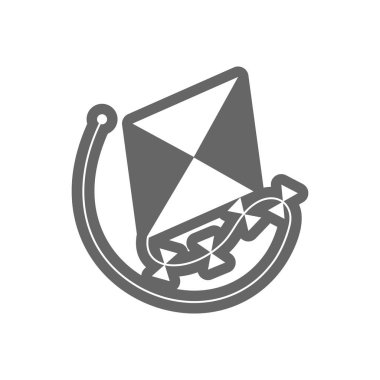 Uçurtma anahat simgesi. Yaz. Tatil