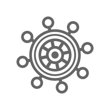 Dümen anahat simgesi. Yaz. Deniz