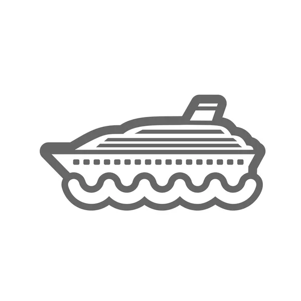 Croisière transatlantique navire de ligne icône. Vacances — Image vectorielle