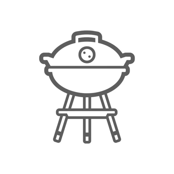 Barbecue grill overzicht pictogram. Zomer. Vakantie — Stockvector