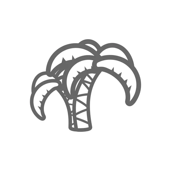 Palmen-Umriss-Symbol. Sommer. Urlaub — Stockvektor