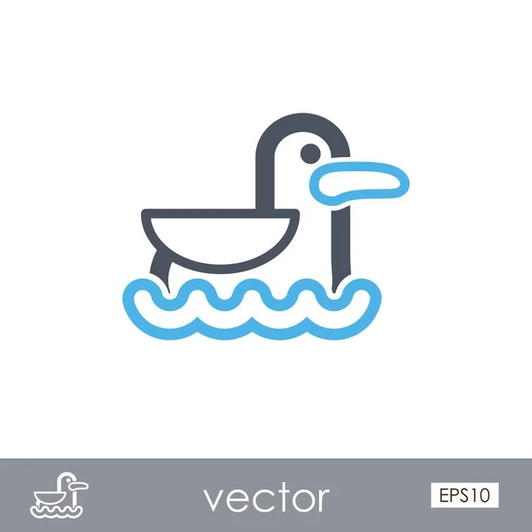 Seagull outline icon. Summer. Vacation — Stock Vector