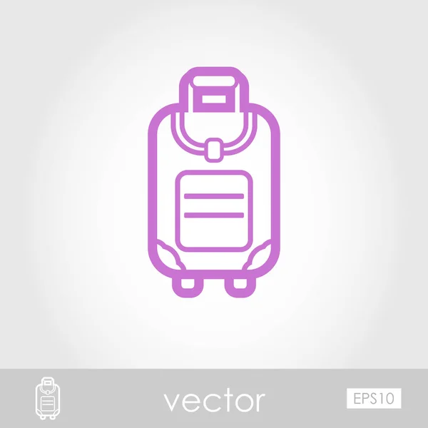 Icono de contorno de equipaje. Viajar. Verano. Vacaciones — Vector de stock