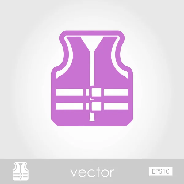 Life jacket outline icon. Summer. Vacation — Stock Vector