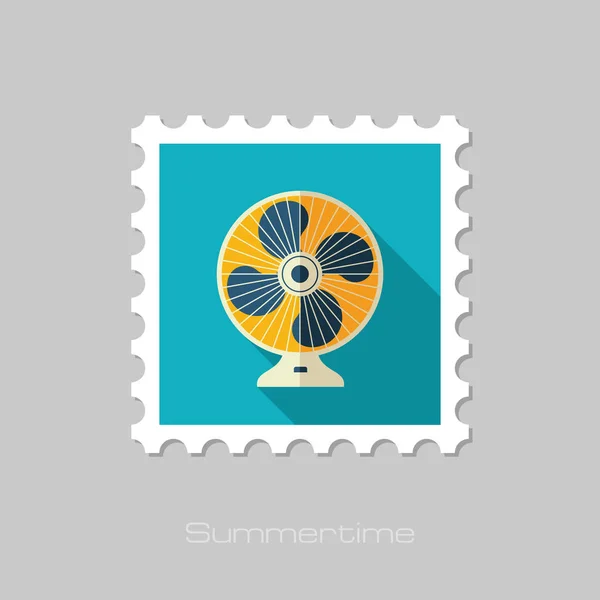 Timbre de ventilation. L'été. Vacances — Image vectorielle