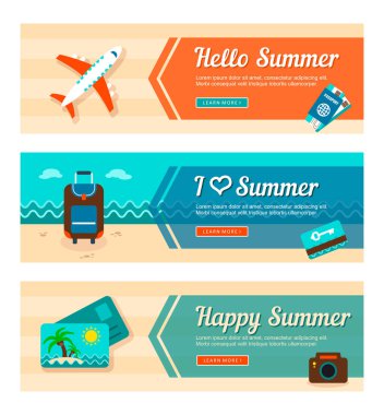 Seyahat ve tatil vektör afiş