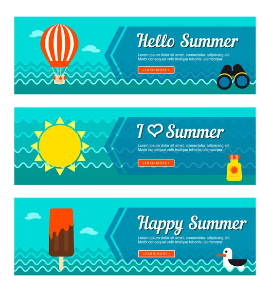 Travel and vacation vector banners — Stock Vector