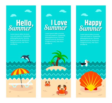 Seyahat ve tatil vektör afiş