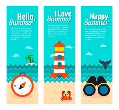 Seyahat ve tatil vektör afiş