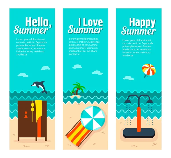 Travel and vacation vector banners — Stock Vector