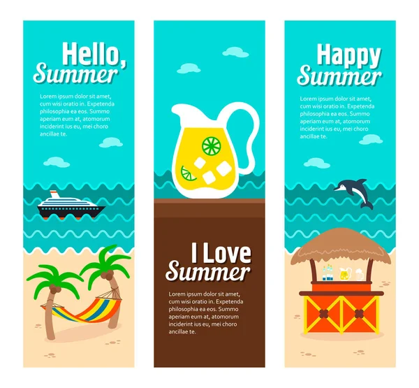 Travel and vacation vector banners — Stock Vector