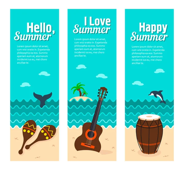 Travel and vacation vector banners — Stock Vector