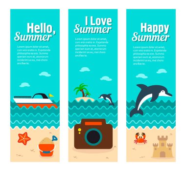 Seyahat ve tatil vektör afiş