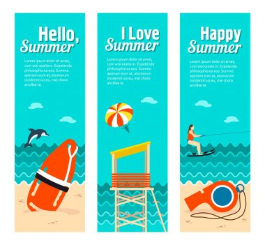 Seyahat ve tatil vektör afiş