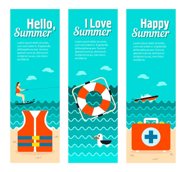 Travel and vacation vector banners — Stock Vector