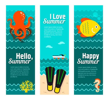 Seyahat ve tatil vektör afiş