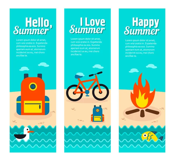 Travel and vacation vector banners — Stock Vector