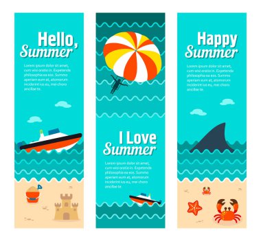 Seyahat ve tatil vektör afiş