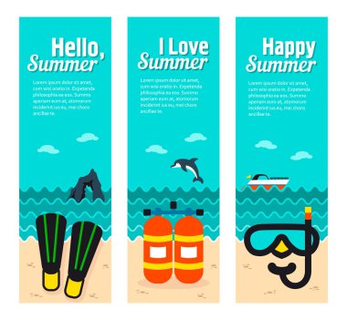 Seyahat ve tatil vektör afiş