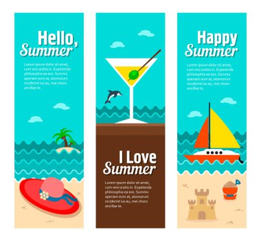 Seyahat ve tatil vektör afiş