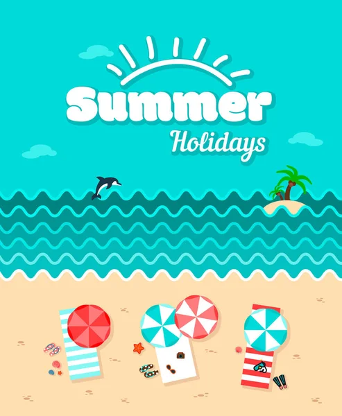 stock vector Summer holiday poster vector template