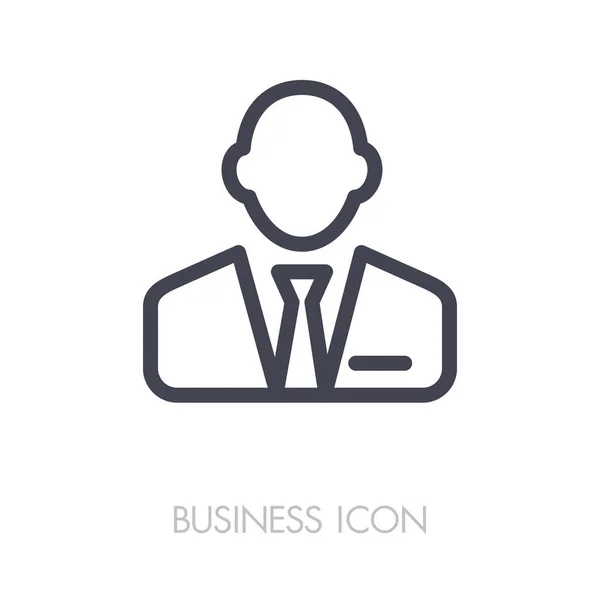 Icône de l'utilisateur de l'homme en costume d'affaires aperçu icône — Image vectorielle