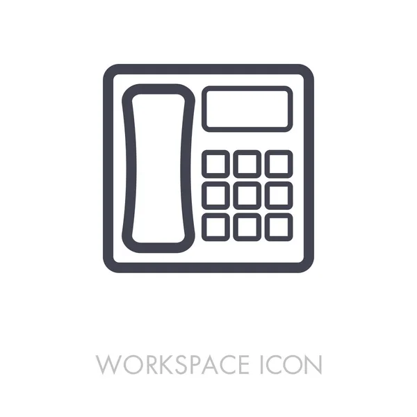 Phone outline icon. Workspace sign — Stock Vector