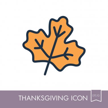 Sonbahar yaprakları akçaağaç simgesi