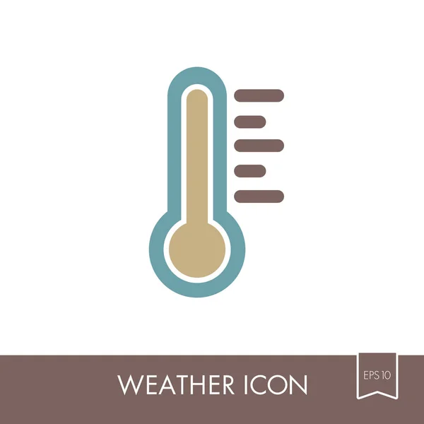 Termometer värme heta ikon. Meteorologi. Väder — Stock vektor