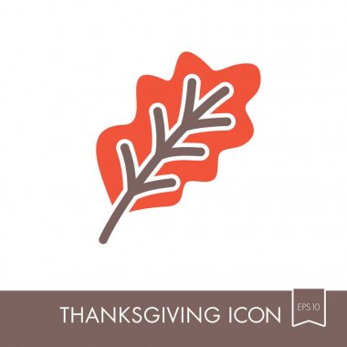 Sonbahar yaprakları meşe simgesi