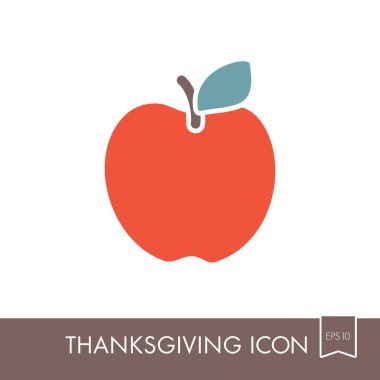 Elma simgesi. Hasat. Şükran günü vektör