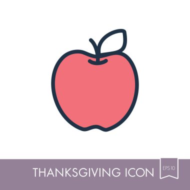 Elma simgesi. Hasat. Şükran günü vektör