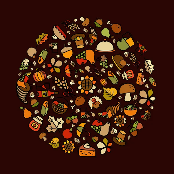 Şükran Günü tebrik kartı