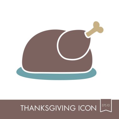 Kavrulmuş Tavuk veya hindi Şükran günü için hazır